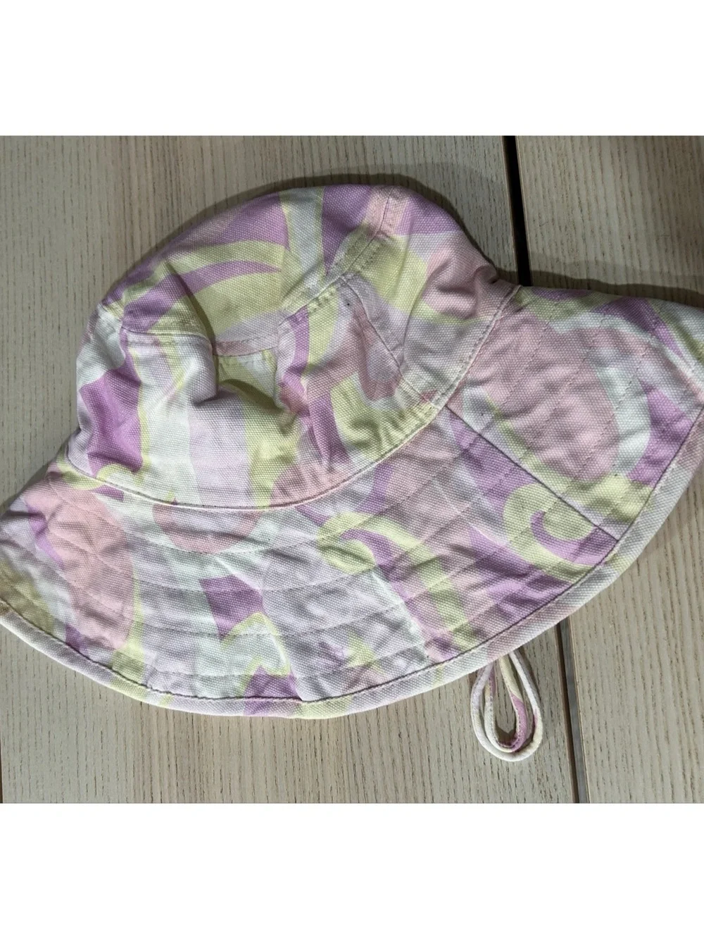 Hill House Women’s Bucket Hat Wide Brim Pink Lavender Cotton Printed One Size